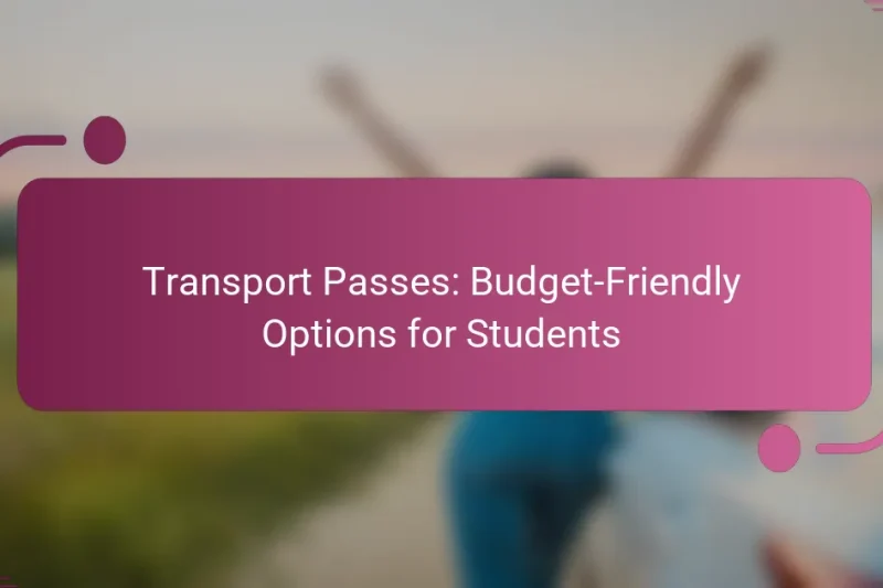 Transport Passes: Budget-Friendly Options for Students