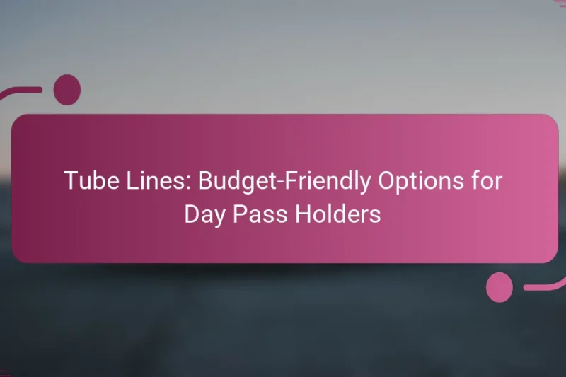Tube Lines: Budget-Friendly Options for Day Pass Holders
