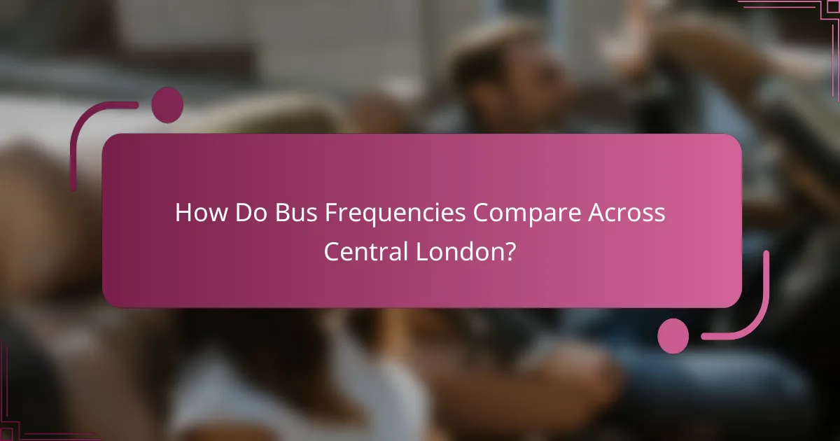 How Do Bus Frequencies Compare Across Central London?