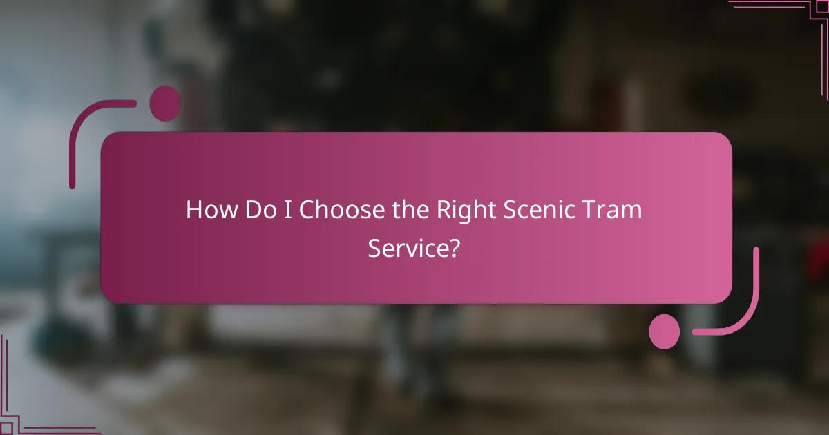 How Do I Choose the Right Scenic Tram Service?
