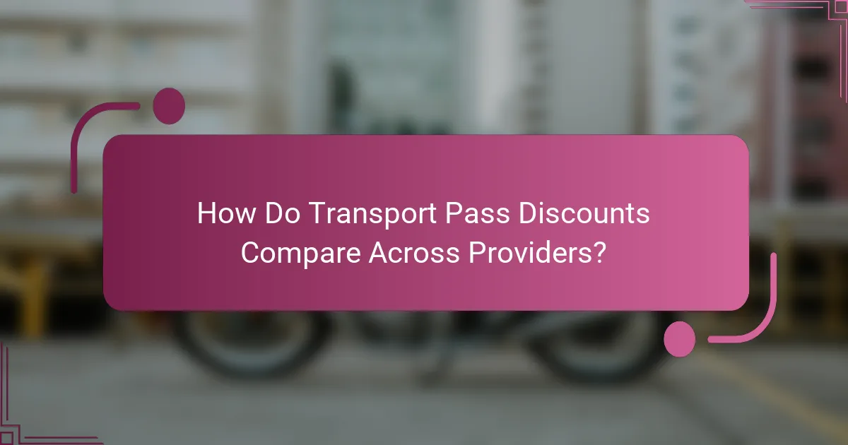 How Do Transport Pass Discounts Compare Across Providers?