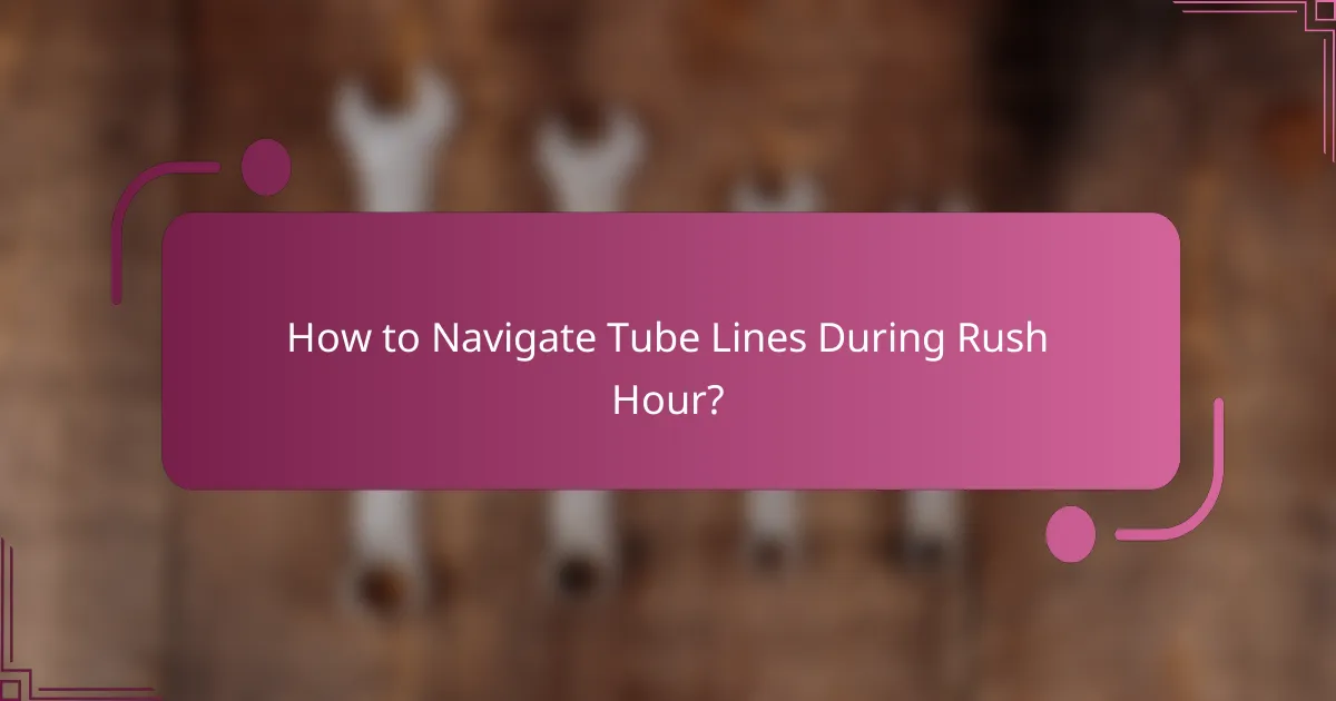 How to Navigate Tube Lines During Rush Hour?