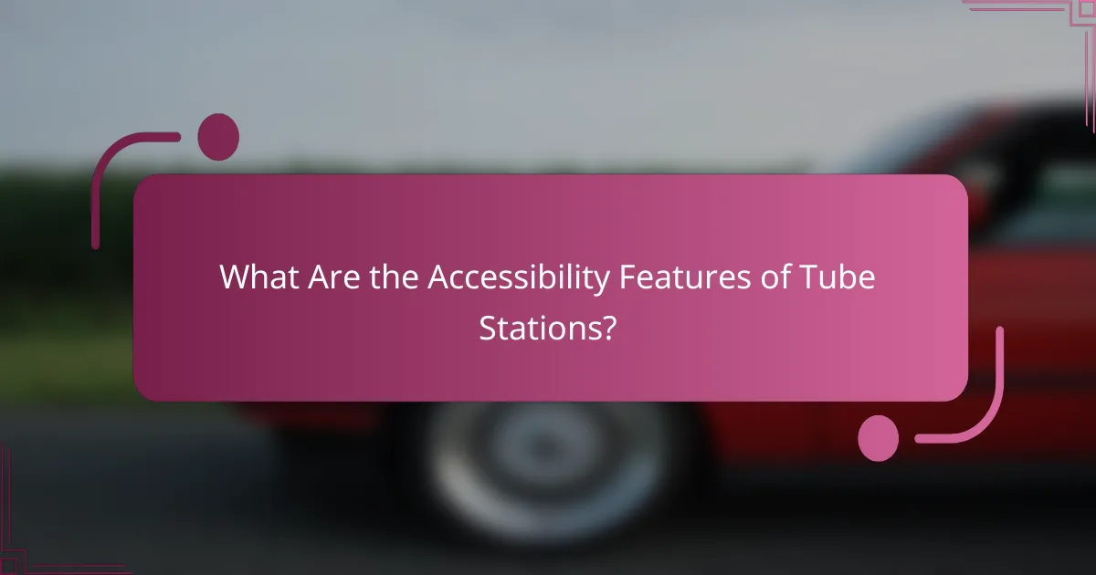 What Are the Accessibility Features of Tube Stations?