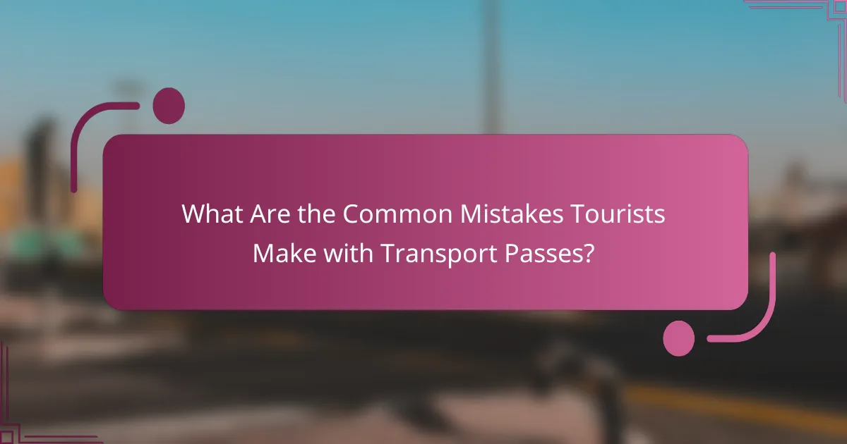 What Are the Common Mistakes Tourists Make with Transport Passes?