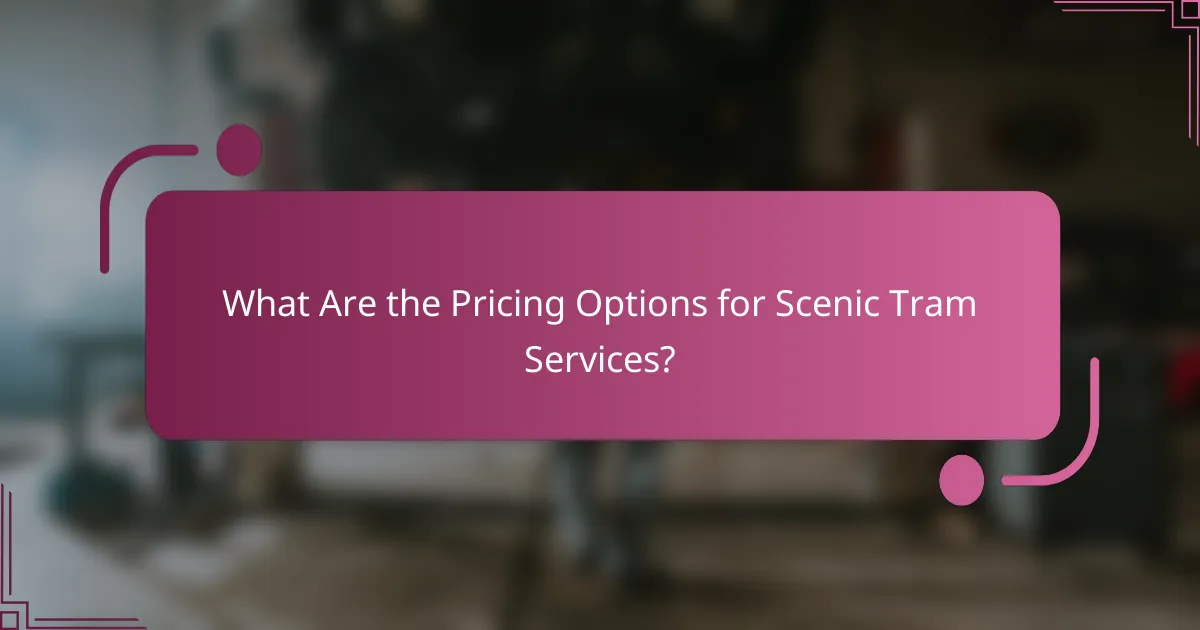 What Are the Pricing Options for Scenic Tram Services?